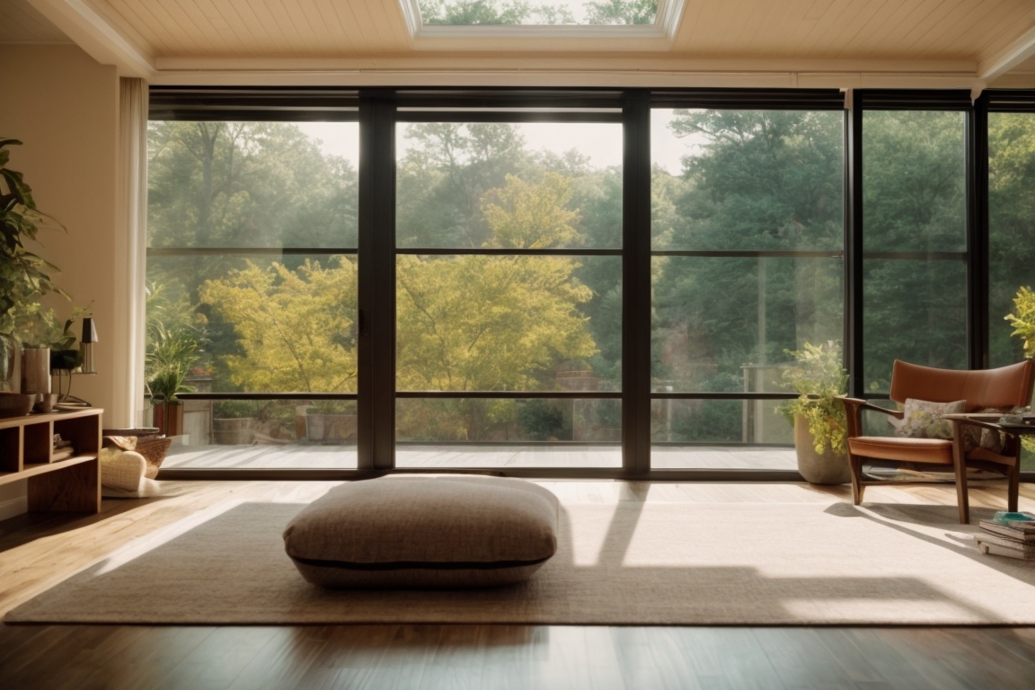 sunny Chattanooga home interior with solar window film installed