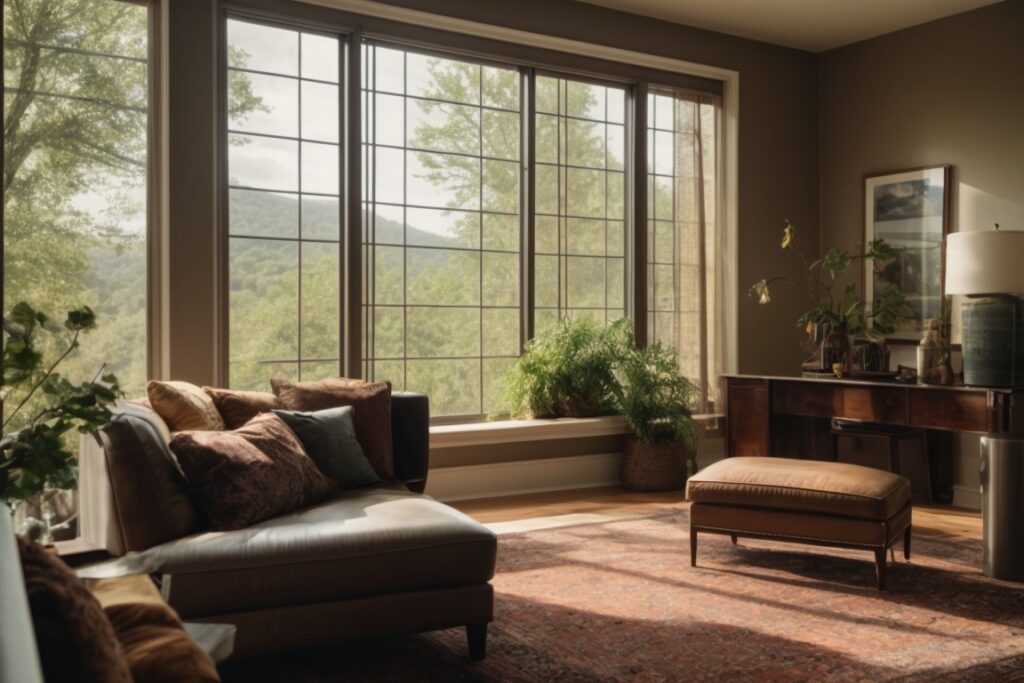 Chattanooga home interior with UV blocking window film installed