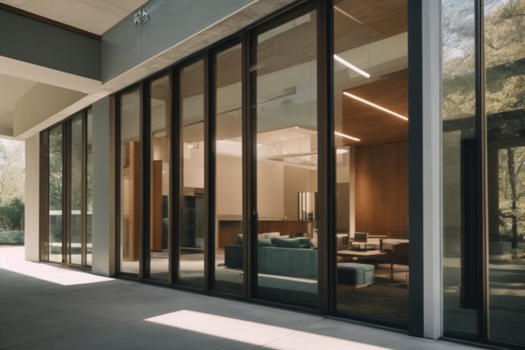 Modern building with Low-E window film in Chattanooga, energy-efficient design