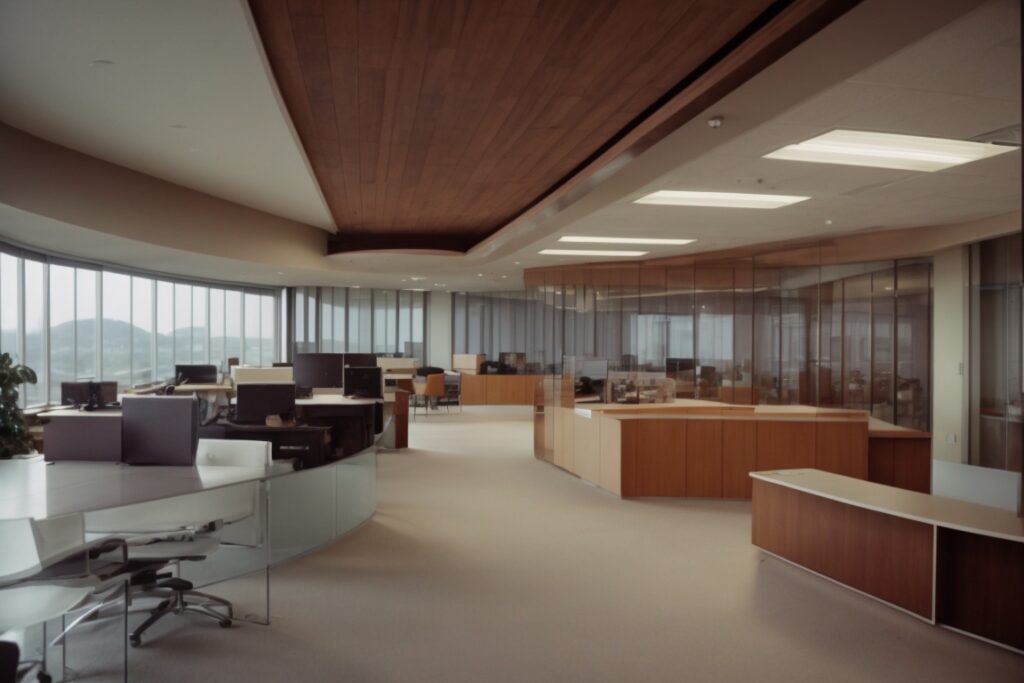 Chattanooga office interior with reduced glare from sunlight